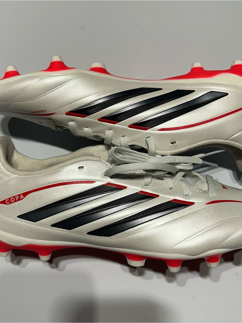adidas Copa Pure IV League Firm Ground Soccer Cleats Mens White Sneakers Sz 8